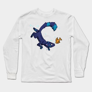 Swimming Cat Long Sleeve T-Shirt